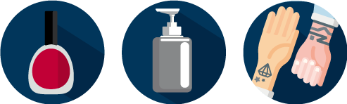 icono cosméticos, productos de cuidado personal y biocidas
